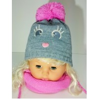 Detské čiapky dievčenské zimné - model 792 - d